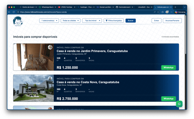 3D Brasil Imóveis - web 3